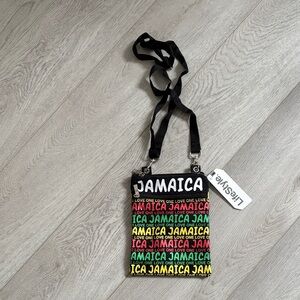 Jamaica Black and Yellow Wristlet